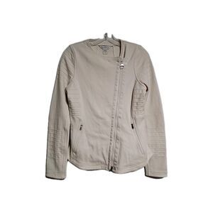 ATHLETA Women's On The Move Grey AsymmetricalZip Wool Blend Moto Jacket Size S/P